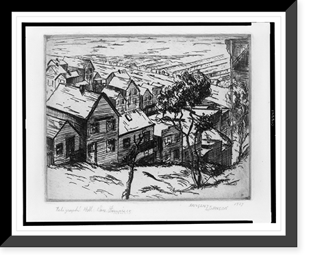 Antique Photo Print - San Francisco - Telegraph Hill, 1927