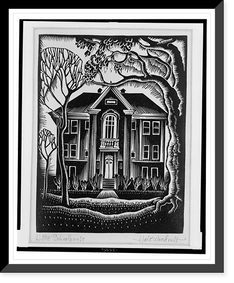 Historic Framed Print, Little schoolhouse.Hale Woodruff.,  17-7/8" x 21-7/8"