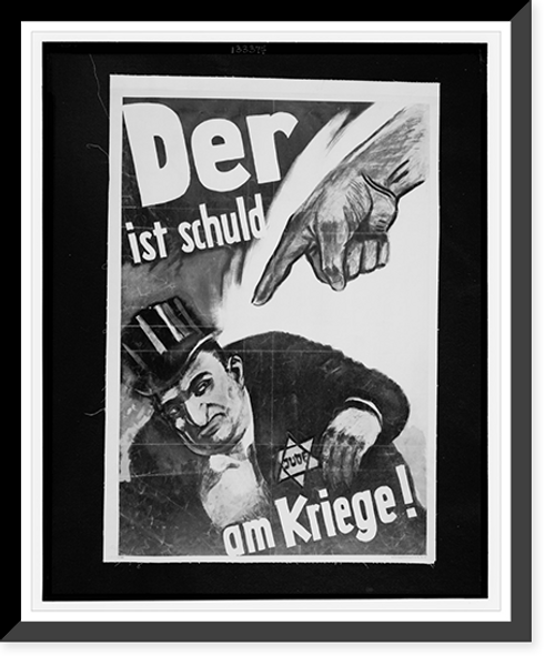 Historic Framed Print, Der ist Schuld am Kriege!.Mj&ouml;lnir. - 2,  17-7/8" x 21-7/8"