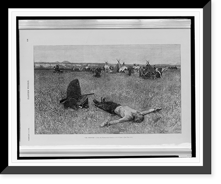 Historic Framed Print, The prisoner" - from the water-color painting by H.F. Farny",  17-7/8" x 21-7/8"