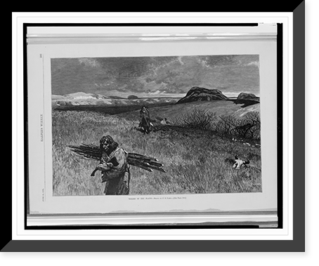 Historic Framed Print, Toilers of the plains.drawn by F.H. [i.e., H.F.] Farny.,  17-7/8" x 21-7/8"
