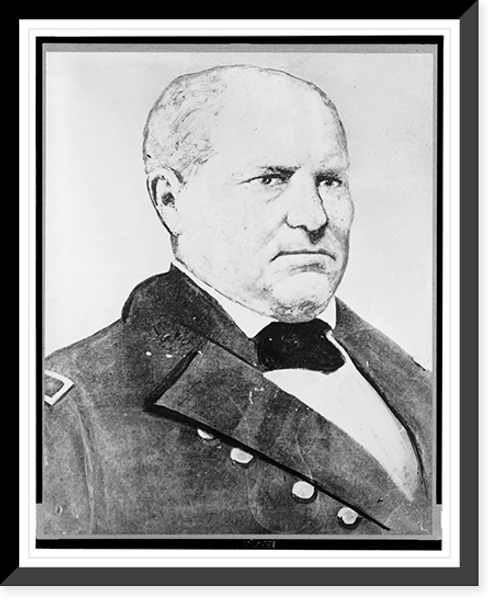Historic Framed Print, [William Goldsmith Belknap, head-and-shoulders portrait, facing right, wearing military uniform],  17-7/8" x 21-7/8"