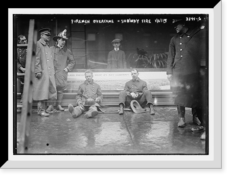 Firemen overcome . subway fire, 1/15 - 2, Antique Wall Art