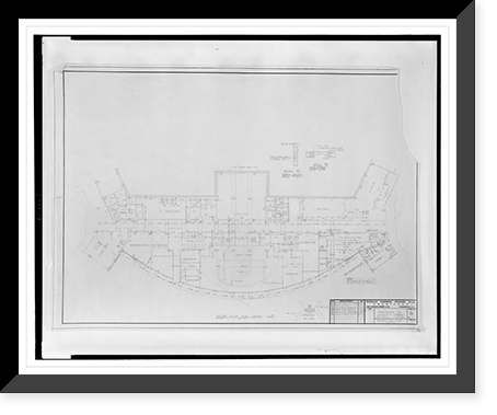 Historic Framed Print, [Apartment house (The Promenade") for Landow & Company,  4710 Bethesda Avenue,  Bethesda,  Maryland. Arcade floor plan,  center]",  17-7/8" x 21-7/8"