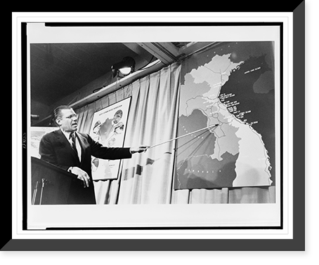 Historic Photo Print - Sec. of Defense Robert McNamara pointing