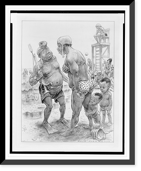 Historic Framed Print, Dark laughter. Dammit Bootsie,  aint your natural ugliness upsettin' the children enough without all that",  17-7/8" x 21-7/8"