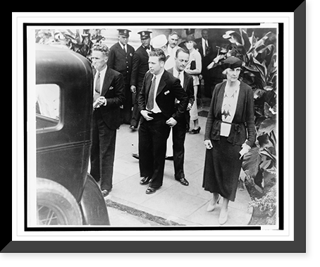 Historic Framed Print, Honolulu defendants after leaving court,  17-7/8" x 21-7/8"