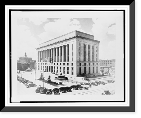 Historic Framed Print, County court house, Davidson County, Nashville, Tennessee,  17-7/8" x 21-7/8"