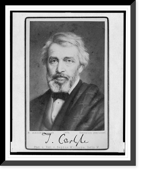 Historic Framed Print, T. Carlyle.E. Hader, pinxit ; phot. u. verl. v. Sophus Williams, Berlin W.,  17-7/8" x 21-7/8"