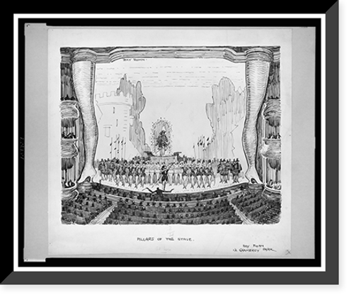 Historic Framed Print, Pillars of the stage,  17-7/8" x 21-7/8"