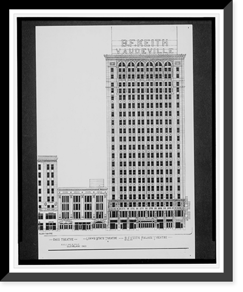 Historic Framed Print, [Allen Theatre, Ohio Theatre, Loew's State Theatre, and B.F. Keith Palace Theatre, Euclid Ave. and 17th St., Cleveland, Ohio] - 2,  17-7/8" x 21-7/8"