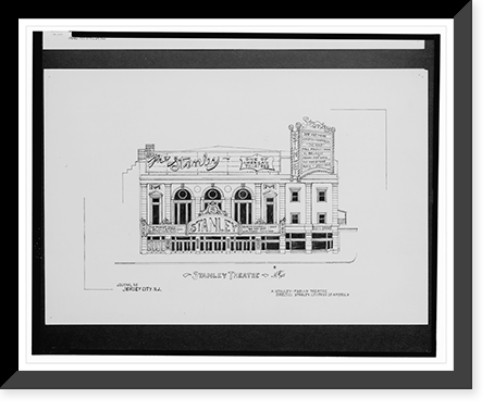 Historic Framed Print, [Stanley Theatre, Journal Square, Jersey City, New Jersey].AFD 1928.,  17-7/8" x 21-7/8"