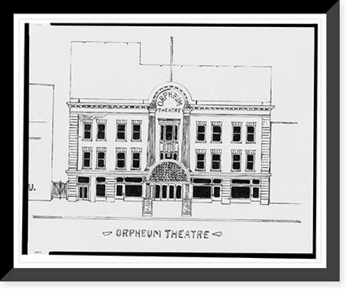 Historic Framed Print, [Orpheum Theatre and New Orpheum Theatre, Salt Lake City, Utah].AFD 1935.,  17-7/8" x 21-7/8"