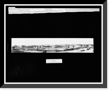 Historic Framed Print, Review of 12th Division by Maj. Gen. Henry P. McCain, September 14th, 1918, Camp Devens,  17-7/8" x 21-7/8"