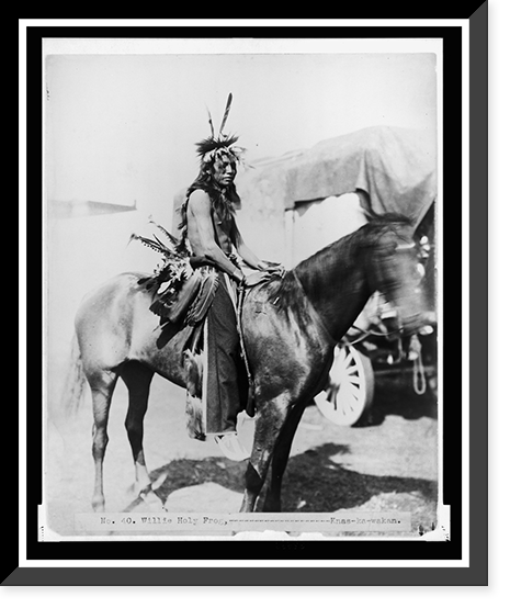 Historic Framed Print, Willie Holy Frog, Knas-ka-wakan,  17-7/8" x 21-7/8"