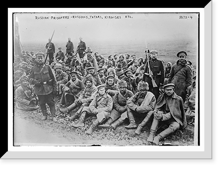 Historic Framed Print, Russian prisoners .  Russ., Tartars, Kirgises etc.,  17-7/8" x 21-7/8"