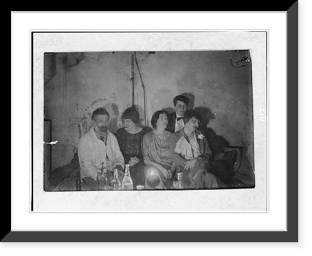 Historic Framed Print, [Group portrait at Constantin Brancusi's studio of Brancusi, unidentified woman, Mina Loy, Jane Heap and Margaret Anderson],  17-7/8" x 21-7/8"