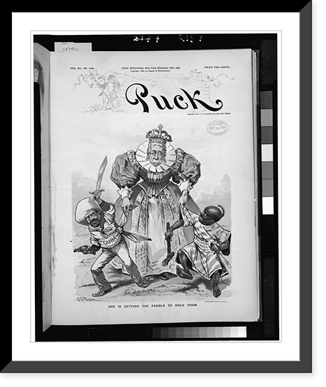 Historic Framed Print, She is getting too feeble to hold them.J.S. Pughe.,  17-7/8" x 21-7/8"