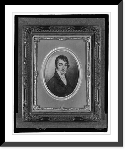 Historic Framed Print, [Painting of John McAllister, Jr., by Anna C. Peale, head-and-shoulders portrait, facing right],  17-7/8" x 21-7/8"