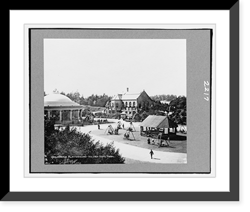 Historic Framed Print, Children's playground - Golden Gate Park,  17-7/8" x 21-7/8"