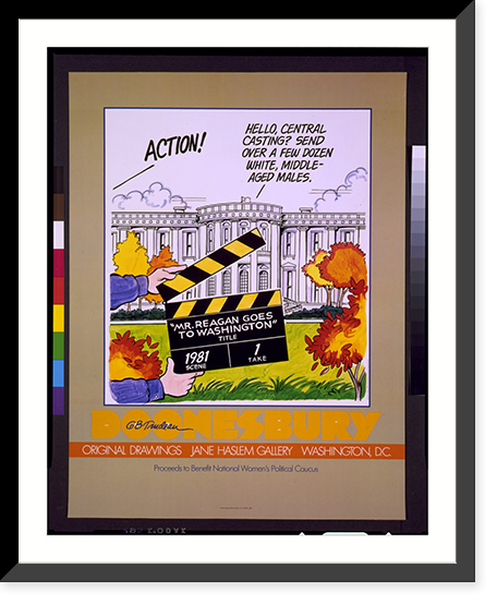 Vintage Americana Print - Washington, DC - Doonesbury, original