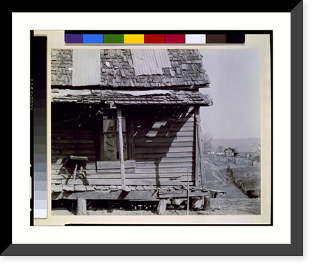 Historic Framed Print, Negro house, Tupelo, Mississippi, 1936,  17-7/8" x 21-7/8"