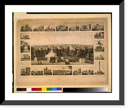 Vintage Americana Print - Baltimore - View of Washington City