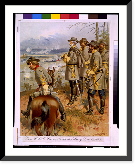 Historic Framed Print, Gen. Robt. E. Lee at Fredericksburg, Dec. 13, 1862.H.A. Ogden. - 2,  17-7/8" x 21-7/8"