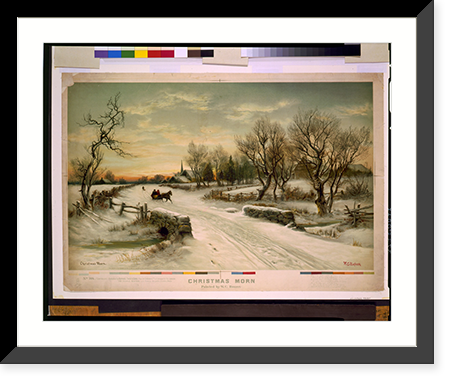 Historic Photo Print - Christmas - morn.painted by W.C. Bauer