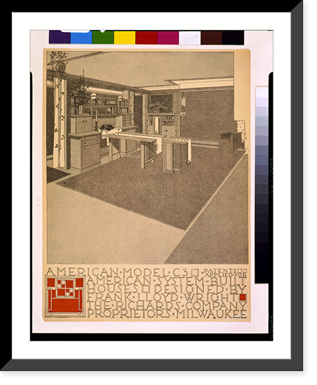 Historic Framed Print, [System of prefabricated houses (American System-Built Houses") for the Richards Company Proprietors,  Milwaukee. American Model C3,  interior]",  17-7/8" x 21-7/8"