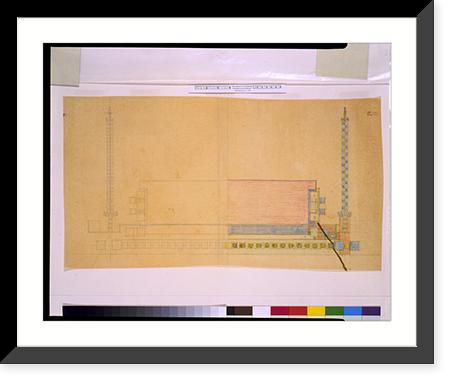 Historic Framed Print, [House (Bogk House") for Frederick C. Bogk,  2420 North Terrace Avenue,  Milwaukee,  Wisconsin. Dining room carpet design]",  17-7/8" x 21-7/8"