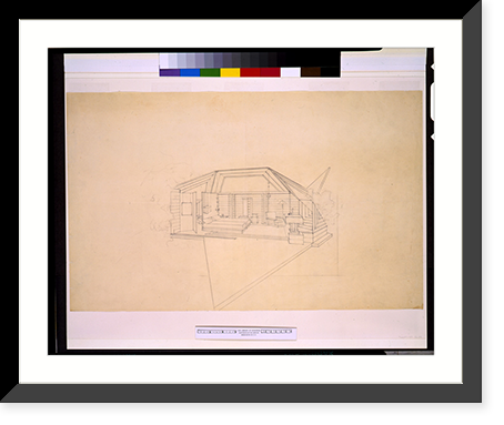 Historic Framed Print, [Resort (San Marcos Water Gardens") for Alexander J. Chandler,  Chandler,  Arizona. Cabin interior]" - 3,  17-7/8" x 21-7/8"