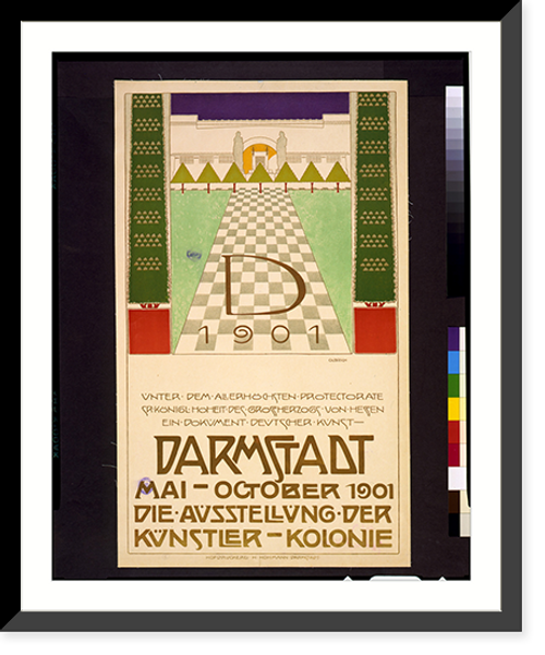 Historic Framed Print, Darmstadt, Mai-October 1901; die Ausstellung der K&uuml;nstler-Kolonie.Olbrich. - 2,  17-7/8" x 21-7/8"