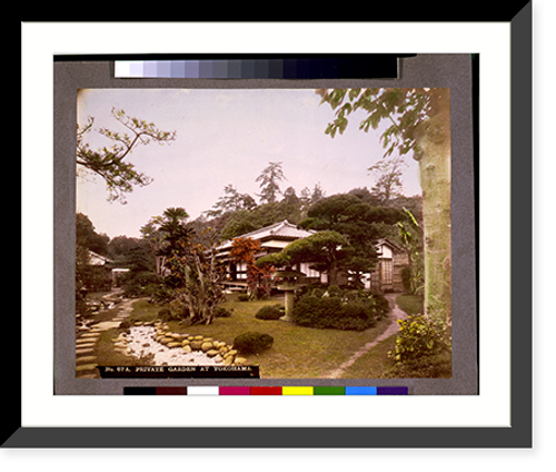 Historic Framed Print, Private garden at Yokohama,  17-7/8" x 21-7/8"