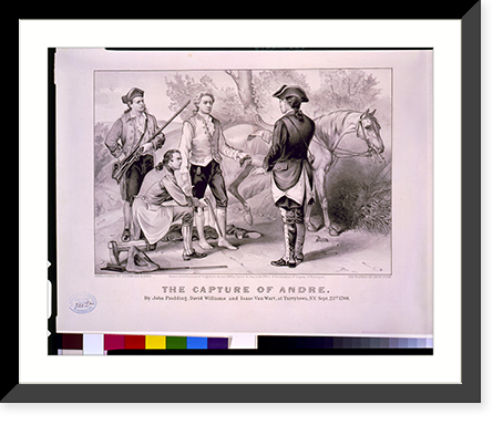 Historic Framed Print, The capture of Andre: By John Paulding, David Williams and Isaac Van Wart, at Tarrytown, N.Y., Sept. 23rd, 1780 - 3,  17-7/8" x 21-7/8"