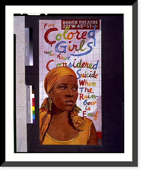 Historic Framed Print, For colored girls who have considered suicide when the rainbow is enuf.Paul Davis. - 2,  17-7/8" x 21-7/8"