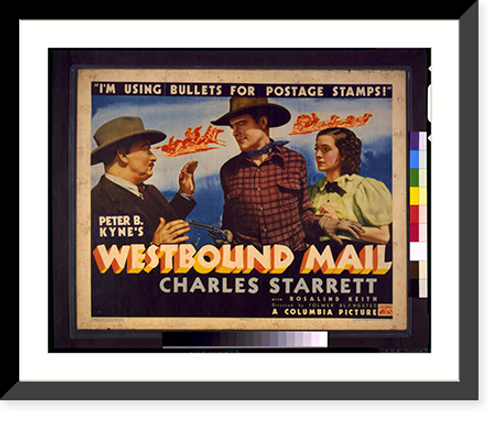 Historic Framed Print, Westbound mail,  17-7/8" x 21-7/8"