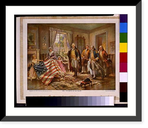 Historic Framed Print, The Birth of Old Glory.from painting by Moran. - 2,  17-7/8" x 21-7/8"