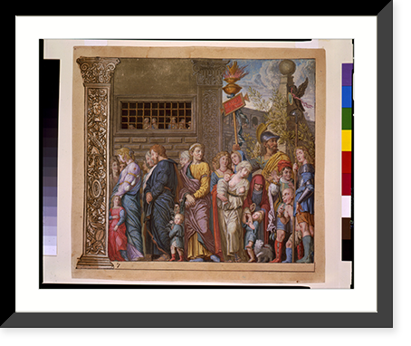 Historic Framed Print, [Triunph(us) Caesaris (The triumph of Julius Caesar), plate 7],  17-7/8" x 21-7/8"