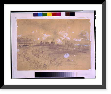 Historic Framed Print, Part of Ward's line, Kershaw attacking - 2,  17-7/8" x 21-7/8"