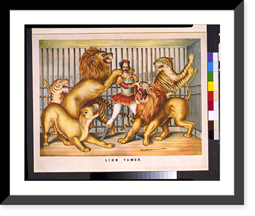 Historic Framed Print, Lion tamer - 2,  17-7/8" x 21-7/8"