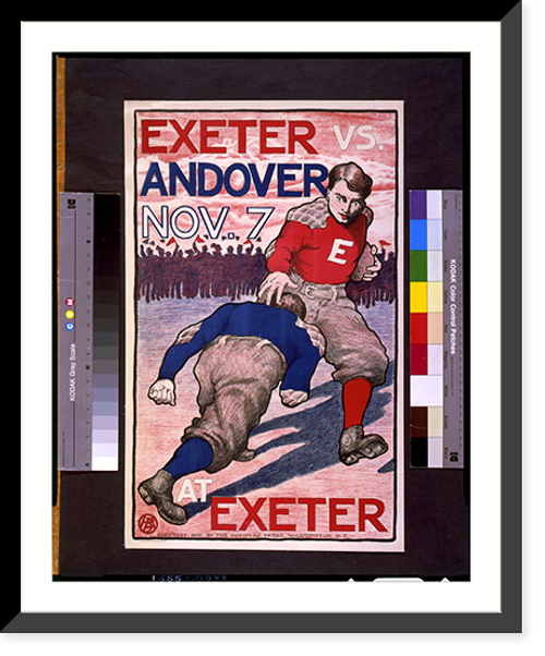 Historic Framed Print, Exeter vs. Andover, Nov. 7 at Exeter.B.A.,  17-7/8" x 21-7/8"