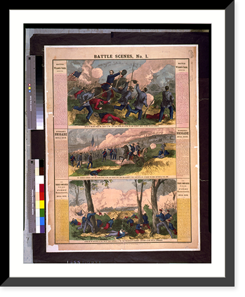 Historic Framed Print, Battle scenes, no. 1 - 2,  17-7/8" x 21-7/8"