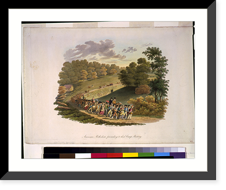 Historic Framed Print, American methodists proceeding to their camp meeting.J. Milbert del. ; M. Dubourg sculp. - 3,  17-7/8" x 21-7/8"