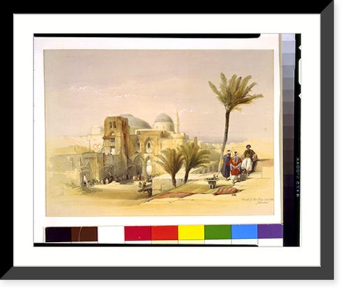 Historic Framed Print, Church of the Holy Sepulchre Jerusalem,  17-7/8" x 21-7/8"