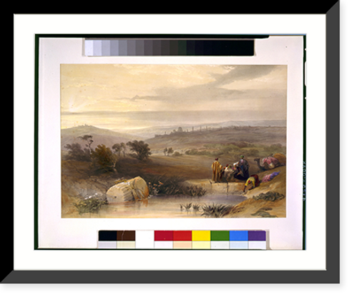 Historic Framed Print, [Jerusalem from the North] Jerusalem April 1839,  17-7/8" x 21-7/8"