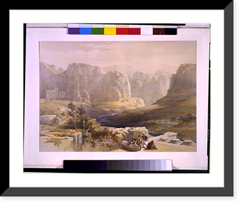 Historic Framed Print, Petra looking south March 9th 1839.David Roberts.,  17-7/8" x 21-7/8"
