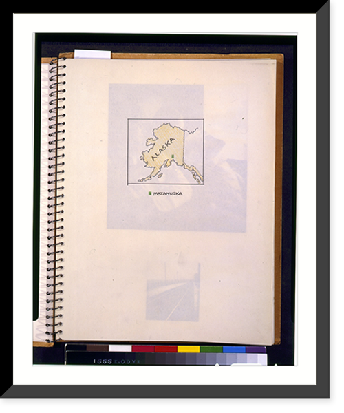 Historic Framed Print, [Map of Alaska indicating Matanuska area],  17-7/8" x 21-7/8"