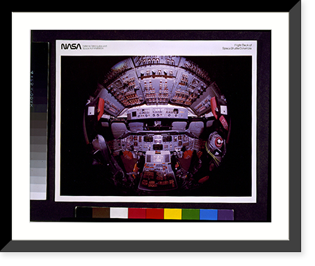 Antique Photo Print - Flight deck of space shuttle Columbia
