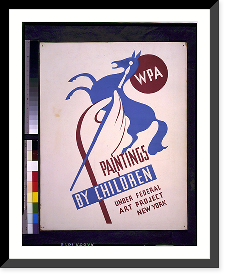 Historic Photo Print - New York City - WPA paintings by children under